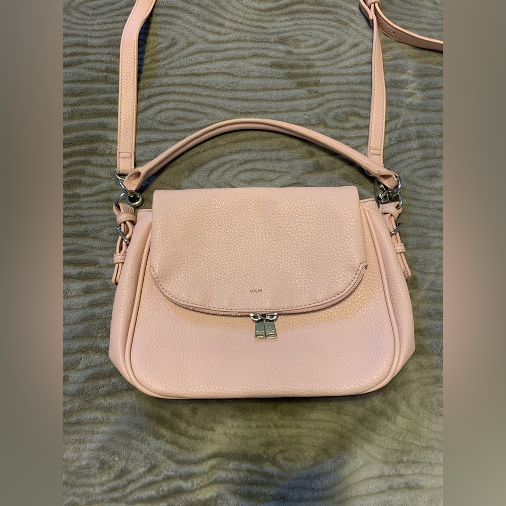 COLAB Pink Leather Crossbody Bag